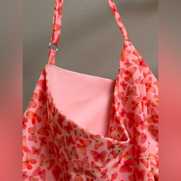 Cry Baby Pink Butterfly Bow Mini Dress Women’s M 90s-Inspired Coquette Feminine - Picture 6 of 9